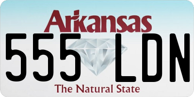 AR license plate 555LDN