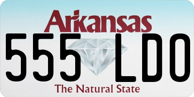AR license plate 555LDO