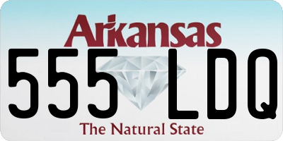 AR license plate 555LDQ