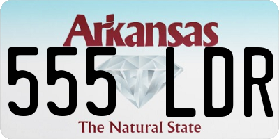 AR license plate 555LDR