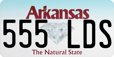 AR license plate 555LDS