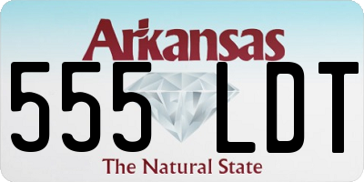 AR license plate 555LDT