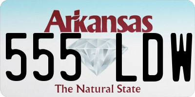 AR license plate 555LDW