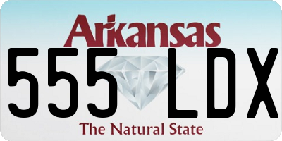 AR license plate 555LDX