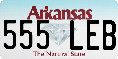 AR license plate 555LEB