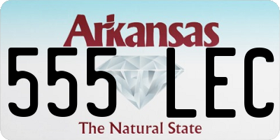 AR license plate 555LEC