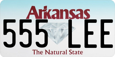 AR license plate 555LEE