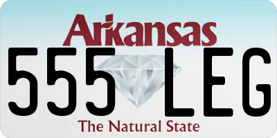 AR license plate 555LEG