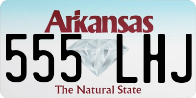 AR license plate 555LHJ
