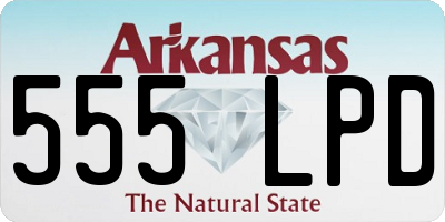 AR license plate 555LPD