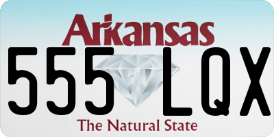 AR license plate 555LQX