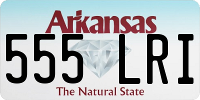 AR license plate 555LRI