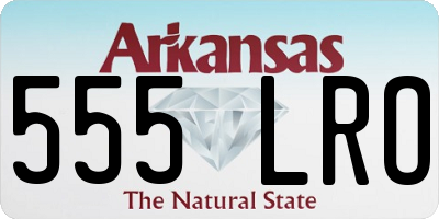 AR license plate 555LRO