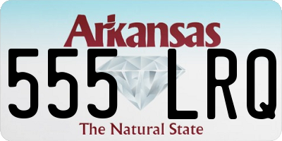 AR license plate 555LRQ