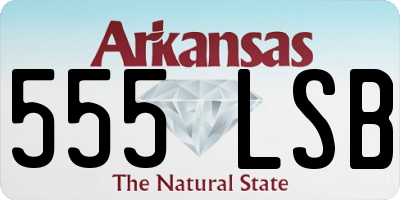 AR license plate 555LSB