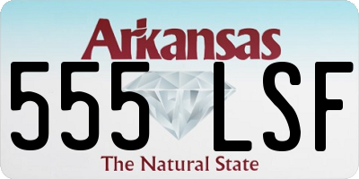 AR license plate 555LSF