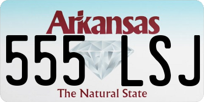 AR license plate 555LSJ