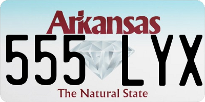 AR license plate 555LYX