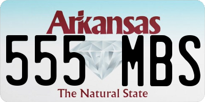 AR license plate 555MBS