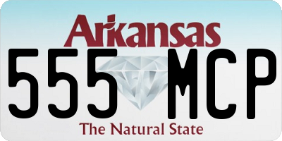 AR license plate 555MCP