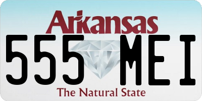 AR license plate 555MEI