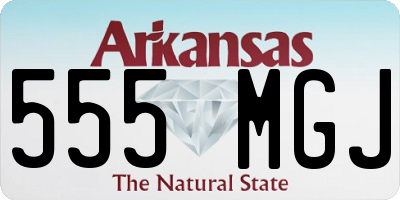 AR license plate 555MGJ
