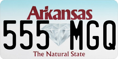 AR license plate 555MGQ