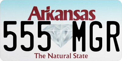 AR license plate 555MGR