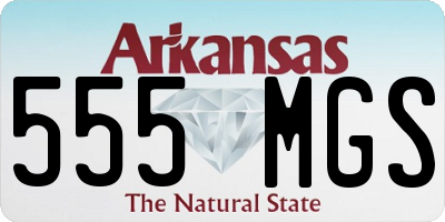 AR license plate 555MGS