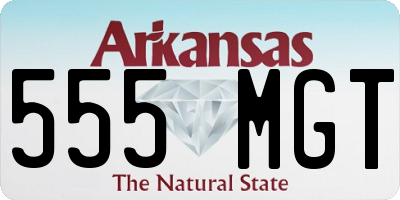AR license plate 555MGT