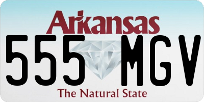 AR license plate 555MGV