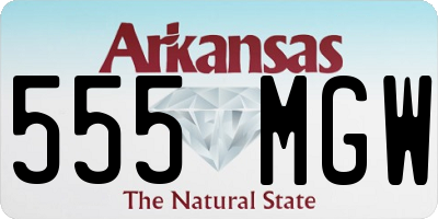 AR license plate 555MGW