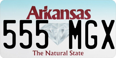 AR license plate 555MGX