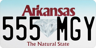 AR license plate 555MGY