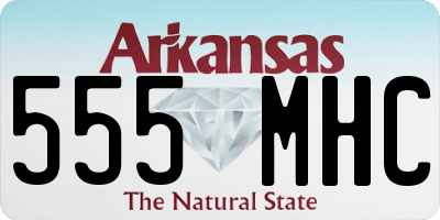 AR license plate 555MHC