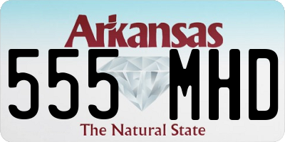 AR license plate 555MHD