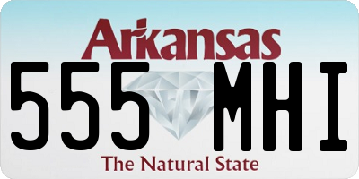 AR license plate 555MHI