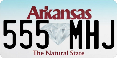 AR license plate 555MHJ