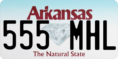 AR license plate 555MHL