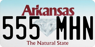 AR license plate 555MHN