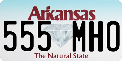 AR license plate 555MHO