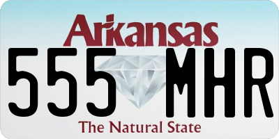 AR license plate 555MHR