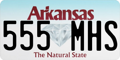 AR license plate 555MHS