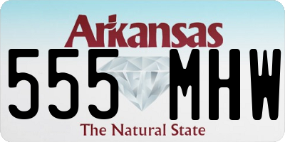 AR license plate 555MHW