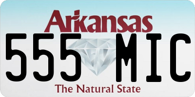 AR license plate 555MIC