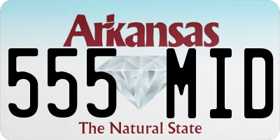 AR license plate 555MID