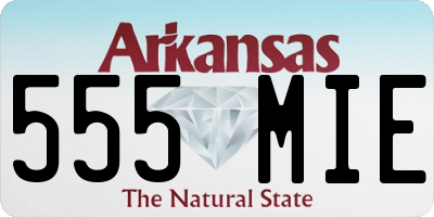 AR license plate 555MIE