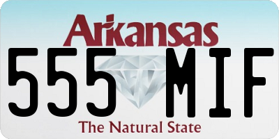 AR license plate 555MIF