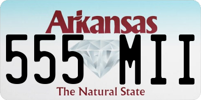 AR license plate 555MII