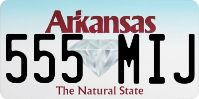 AR license plate 555MIJ
